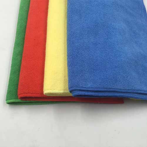 High Quality Microfiber Car Wash Towel Eco-Friendly Cleaning Cloth for Vehicles in Green Red Packed