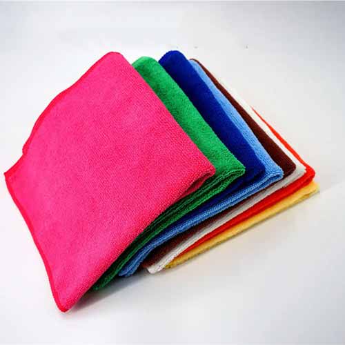 100%Polyester Red Microfiber kitchen Towel Wholesale 40cmx40cm 300gsm